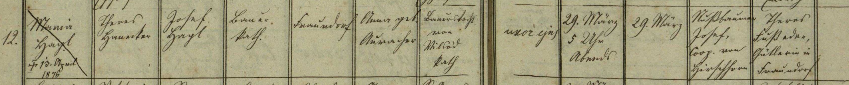 Klicken Sie zuerst in den Kreismittelpunkt, dann an irgendeiner Stelle auf den Kreis selbst.
